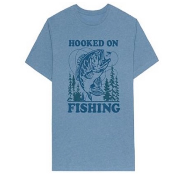 3XB Big & Tall 🆕 Graphic “Hooked On Fishing” 🎣 T-shirt - Picture 2 of 6